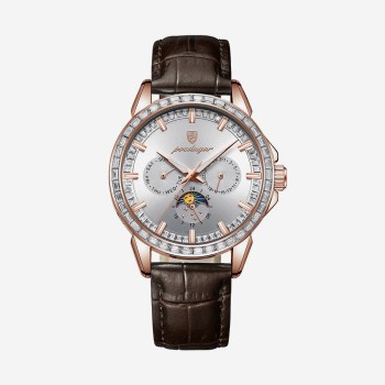 Men's multifunctional trendy calendar watch. It is waterproof, suitable for business occasions, has a luminous function, and is a men's quartz wristwatch